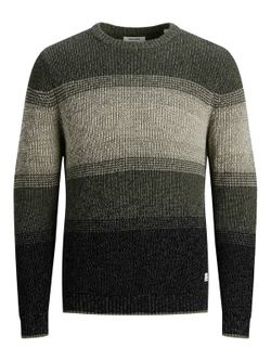 Jersey jaspeado con rayas anchas Jack & Jones Forest Night