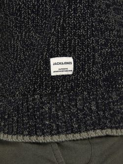 Jersey jaspeado con rayas anchas Jack & Jones Forest Night