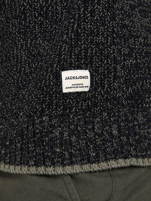 Jersey jaspeado con rayas anchas Jack & Jones Forest Night