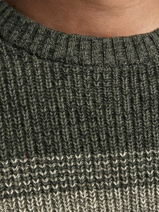 Jersey jaspeado con rayas anchas Jack & Jones Forest Night