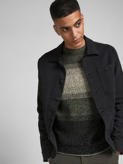 Jersey jaspeado con rayas anchas Jack & Jones Forest Night