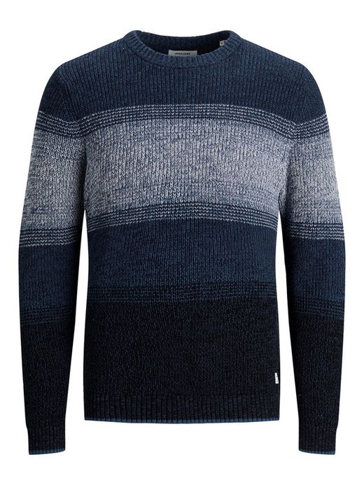 Jersey jaspeado con rayas anchas Jack & Jones Navy Blazer