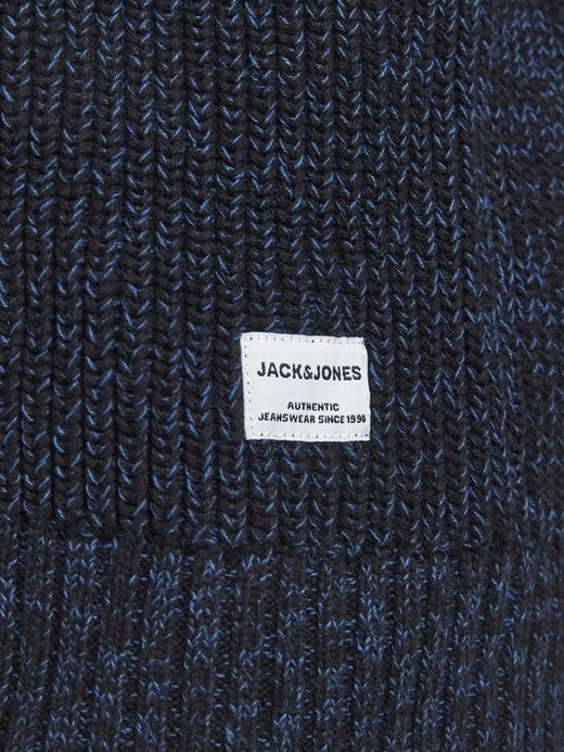 Jersey jaspeado con rayas anchas Jack & Jones Navy Blazer