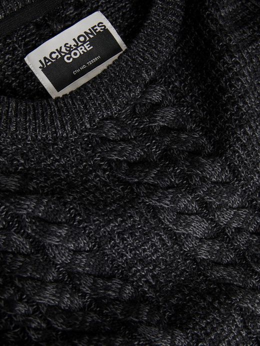 Jersey jaspeado con trenzas Jack & Jones Asphalt