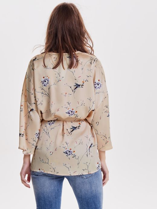 Only Peach Whip Floral Print Kimono