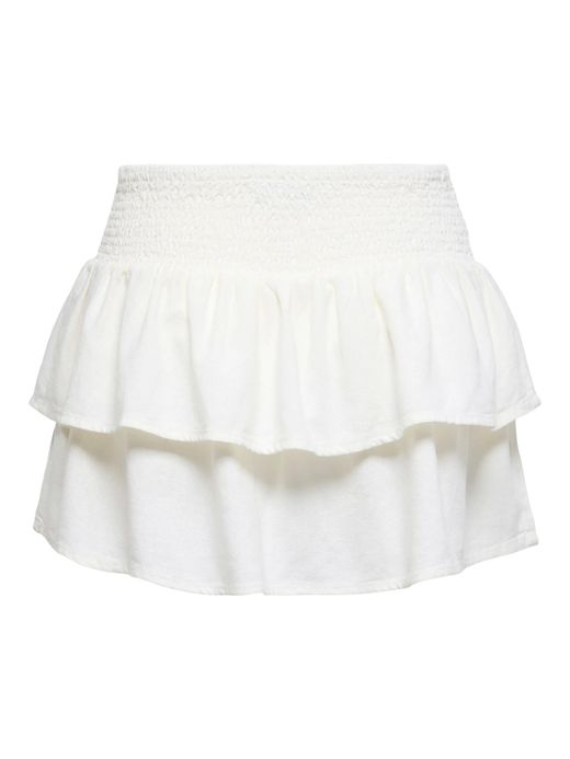 Mini falda con goma y volantes Only Cloud Dancer