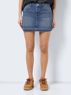 Mini tejana con dehilachado Noisy May Medium Blue