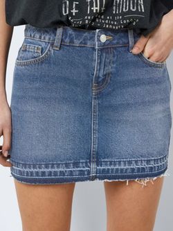 Mini tejana con dehilachado Noisy May Medium Blue