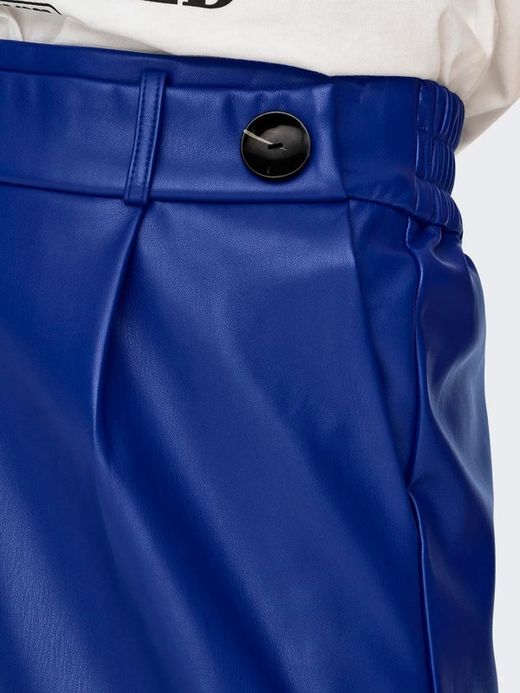 Minifalda polipel botones Only Blue