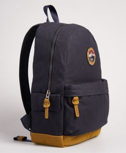 Mochila básica lisa con escudo Superdry Navy