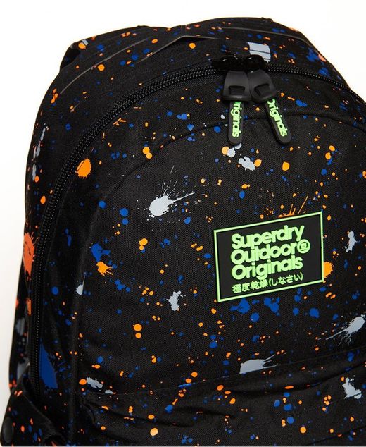 Zaino basic con macchie di grana nera Superdry