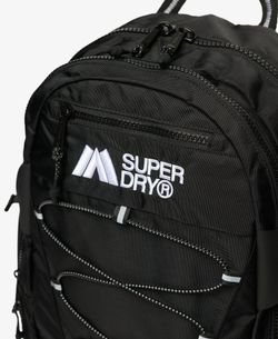 Mochila con cordones elásticos Superdry Black