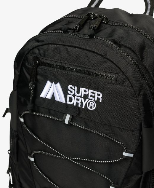 Mochila con cordones elásticos Superdry Black