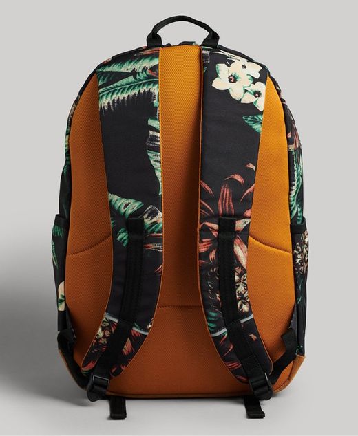 Mochila con estampado hojas tropicales Superdry Black