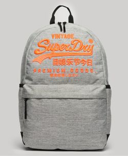 Mochila con letras branding bordadas Superdry Light Grey Mela
