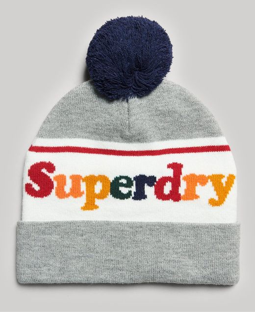 Mochila con letras branding bordadas Superdry Light Grey Mela