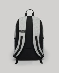 Mochila con letras branding bordadas Superdry Light Grey Mela
