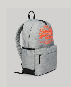 Mochila con letras branding bordadas Superdry Light Grey Mela