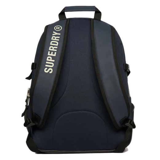 Mochila engomada con letras branding Superdry Navy
