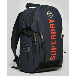Mochila engomada con letras branding Superdry Navy