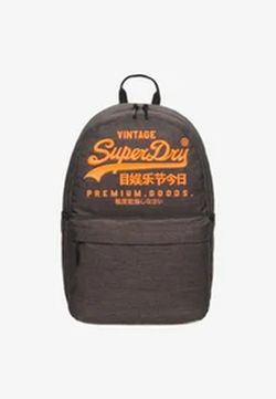 Mochila con letras branding bordadas Superdry Grey Marl
