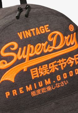 Mochila con letras branding bordadas Superdry Grey Marl