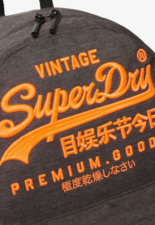 Mochila con letras branding bordadas Superdry Grey Marl