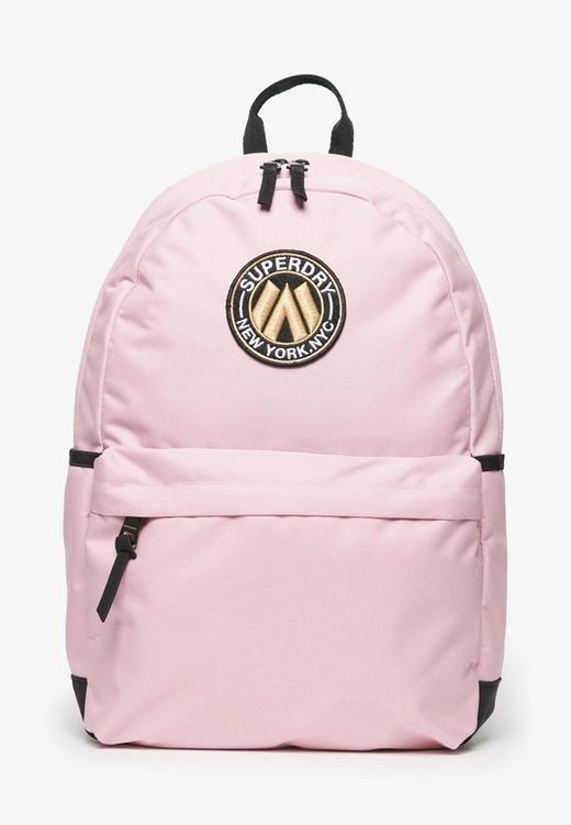 Mochila monocolor con detalle branding bordado Superdry Soft Pink
