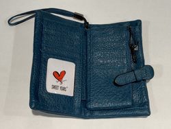 Monedero con cinta exterior Varis Blue