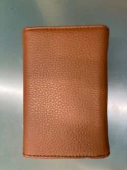 Monedero con detalle animal print Varis Cognac