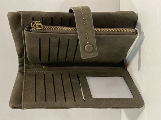 Monedero con repunteado triangulos Varis Chocolate