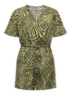 Mono corto con estampado hojas tropicales Only Kalamata