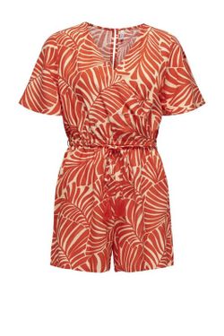 Mono corto con estampado hojas tropicales Only Pureed Pumpkin
