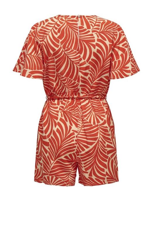 Mono corto con estampado hojas tropicales Only Pureed Pumpkin