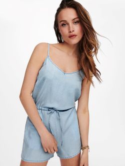 Mono corto de tirante fino Only Light Blue Den