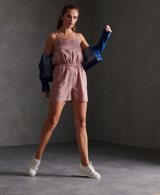 Mono corto de tirante fino Superdry Soft Pink