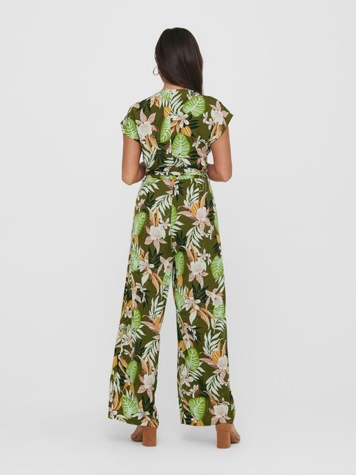 Mono largo con estampado hojas tropicales Only Kalamata