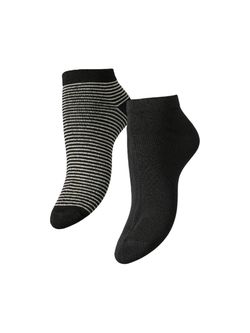 Pack 2 unidades calcetines tobilleros Pieces Black