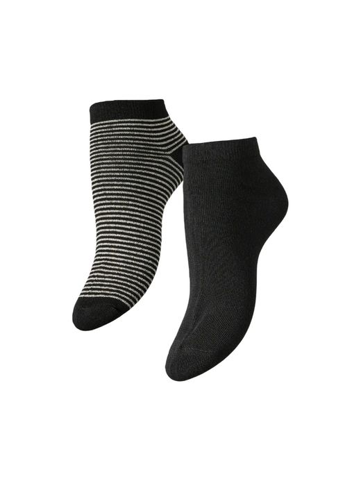 Pack 2 unidades calcetines tobilleros Pieces Black