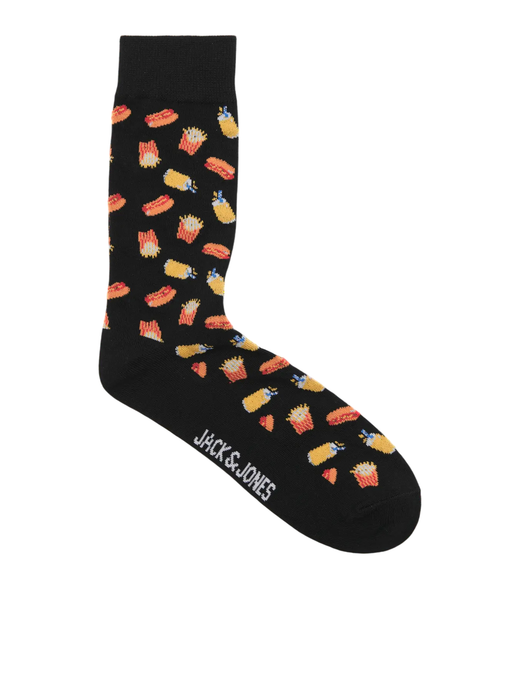 Pack 3 unidades cakcetines con dibujos comida Jack & Jones Black