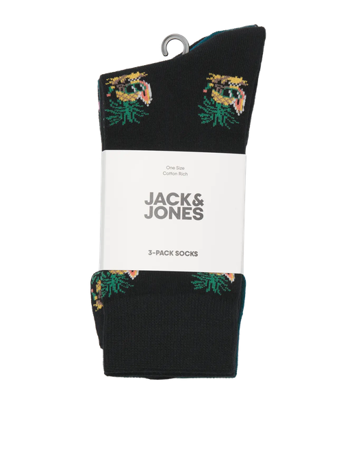 Pack 3 unidades calcetines con dibujo piñas Jack & Jones Deep Teal