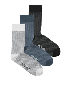 Pack 3 unidades calcetines con micro muestra Jack & Jones Black