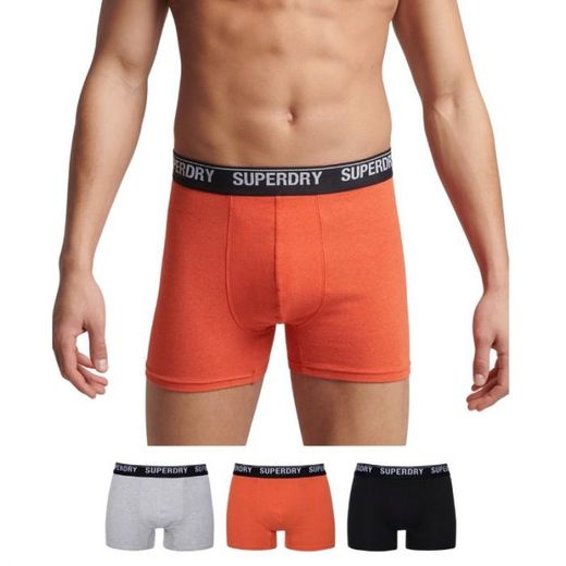 Pack boxers (3 un.) Superdry Black