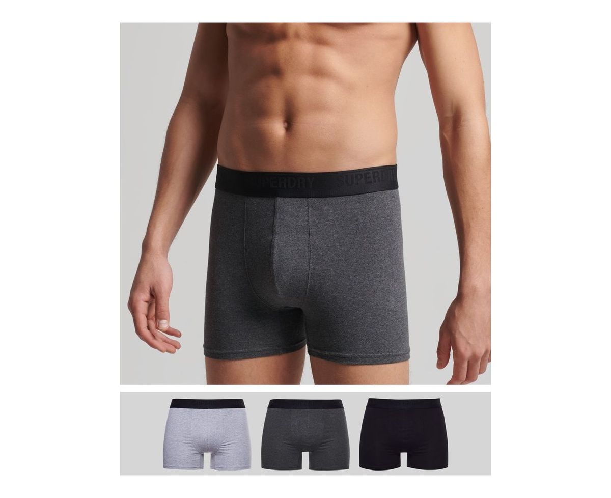 Pack bóxers (3 unidades) Superdry Black & Grey
