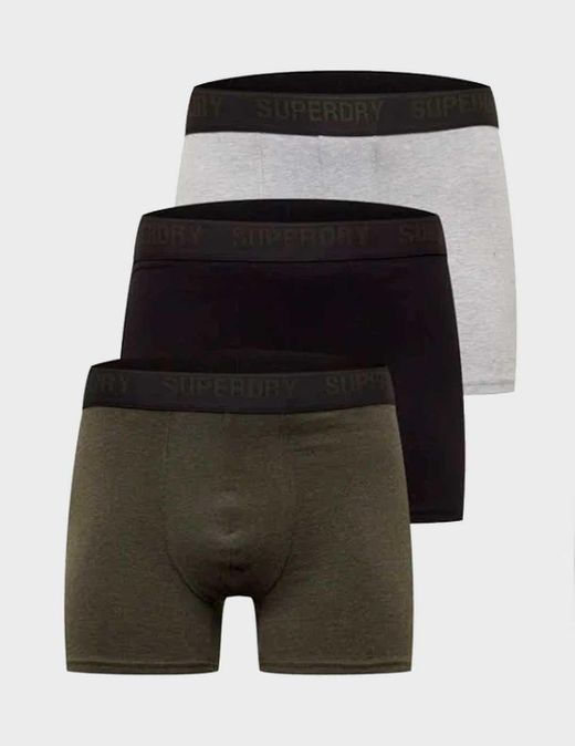 Pack bóxers (3 unidades) Superdry Black Olive