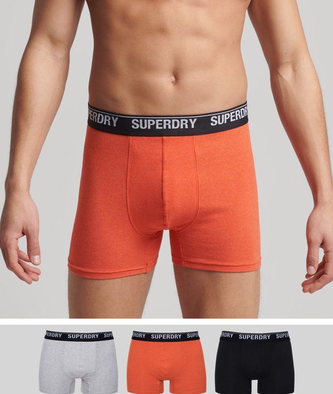 Pack bóxers (3 unidades) Superdry Black & Orange