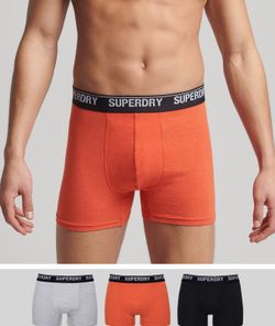 Pack bóxers (3 unidades) Superdry Black & Orange