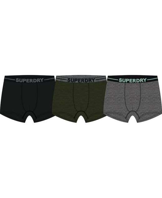 Pack trunks (3 unidades) Superdry Black Olive