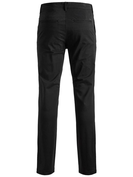 Jack & Jones Schwarze Stretch-Baumwollhose mit französischer Tasche