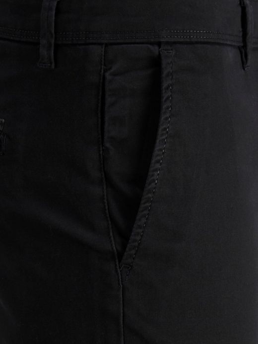 Jack & Jones Schwarze Stretch-Baumwollhose mit französischer Tasche